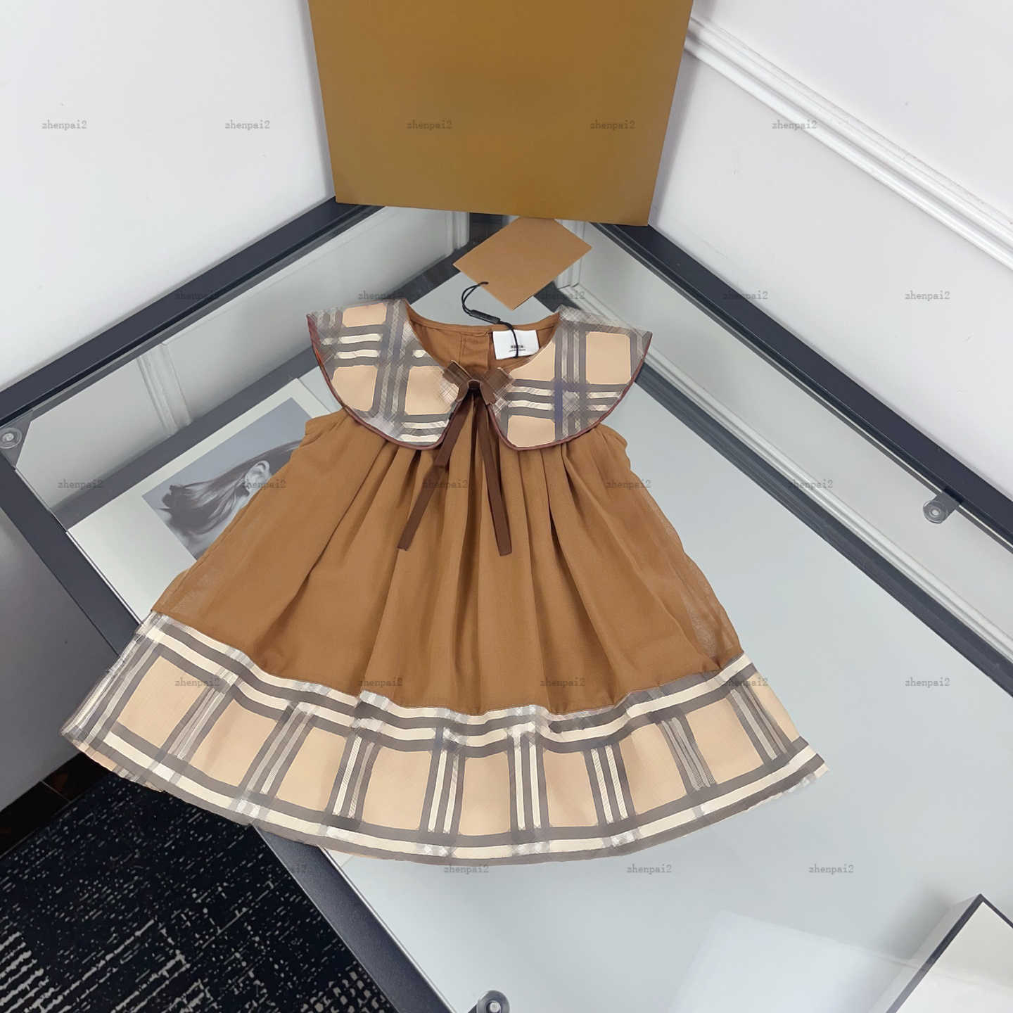 Luxury Baby doll collar girls dress Summer Princess dress kids designer clothes partydress baby skirt A008X01N319
