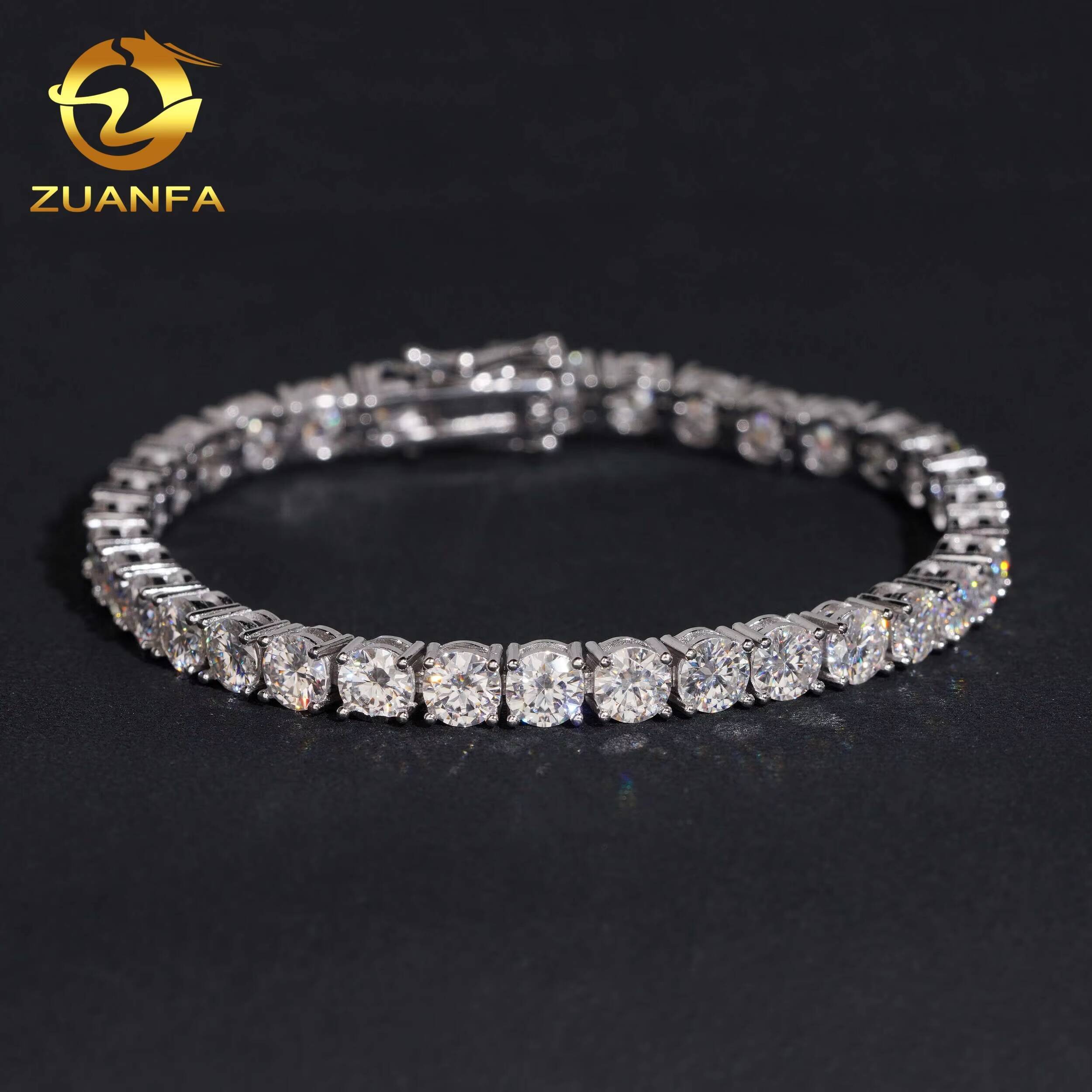 IGI VVS Lab Diamond 50 Pointer Tennis Bracelet 925 Sterling Silver for Men