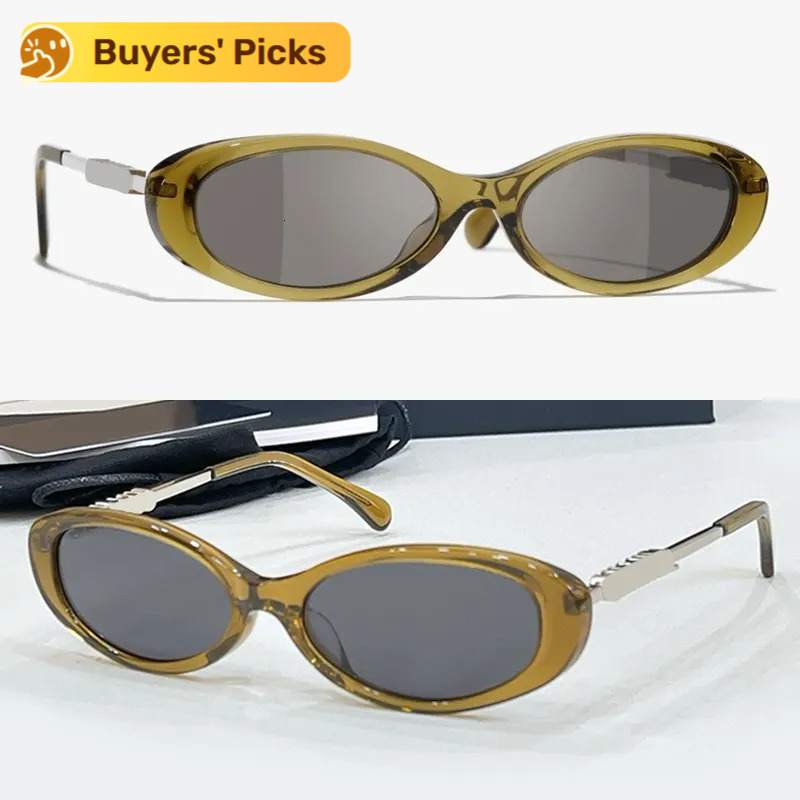 Designer Sunglasses For Women ch5565 Translucent Frame Sun Glasses Luxury Brand Vintage Oval Design Metal word Cat Eye Female Eyewear UV400 feel 888