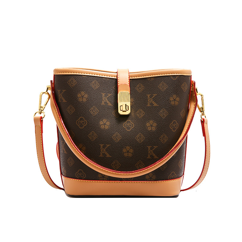 Designer Cross Border Simple High End Vintage Bucket 2025 New Fashionable Elegant Single Shoulder Crossbody Bag For Women