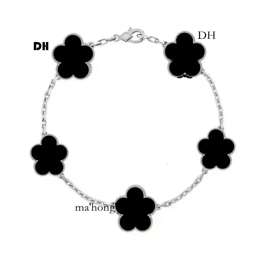 Clover 10A Designer pour femmes hommes charme fleur or argenté rouge vert bleu diamant chaîne Bracelet cadeaux de noël98