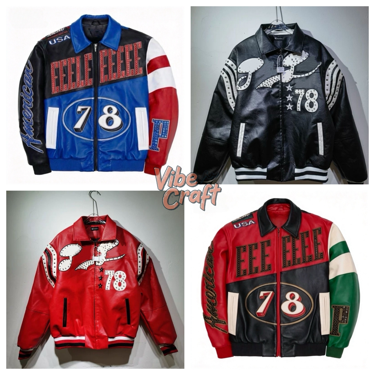 designer leather jacket man varsity jacket men dded embroidered eagle wing flame letter print zip up turn down collar loose fit men jacket jackets d