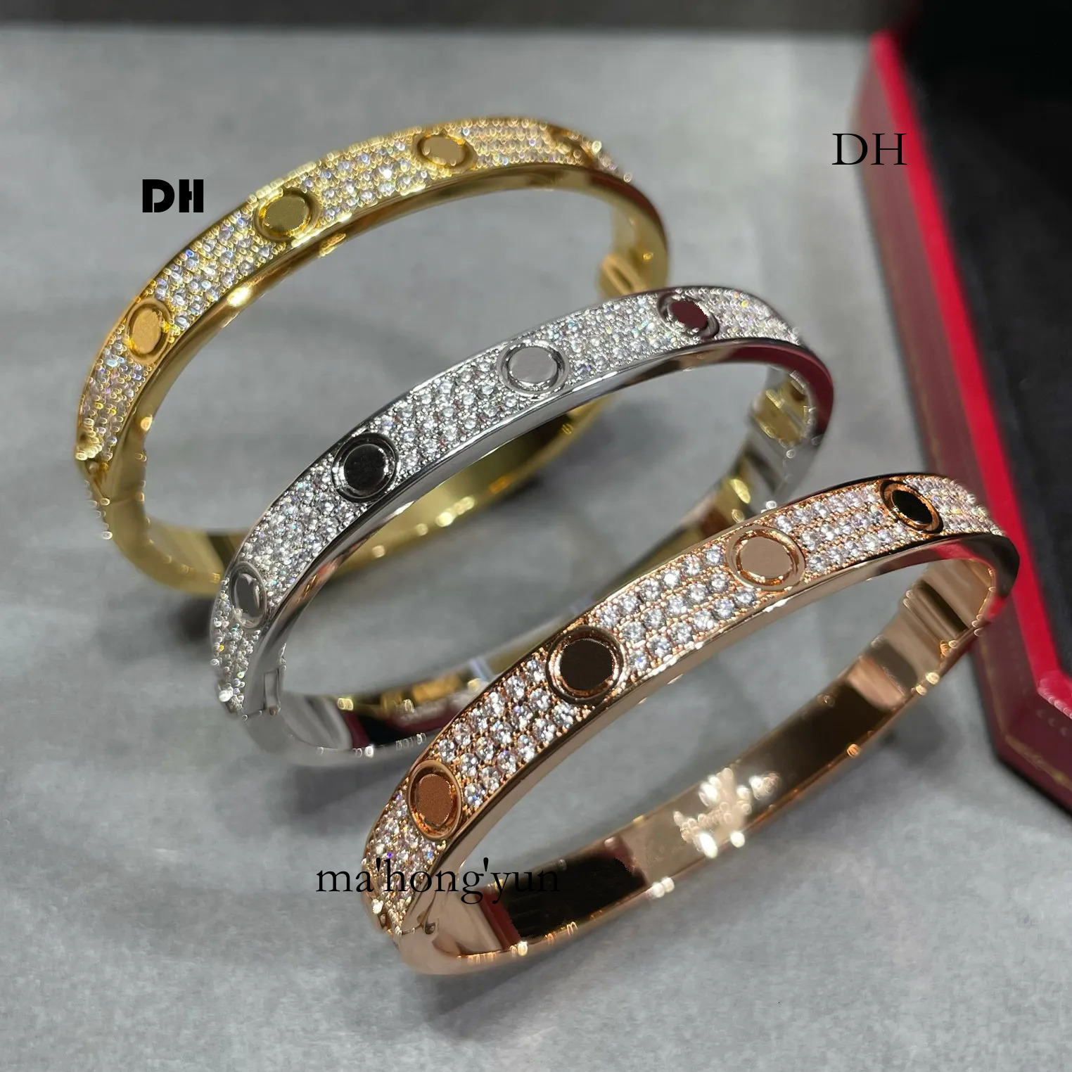 bracelet de créateur v-gold ternir vis femmes diamant bracelet or argent rose bijoux femme fête tenue quotidienne marque de luxe cadeau accessoir