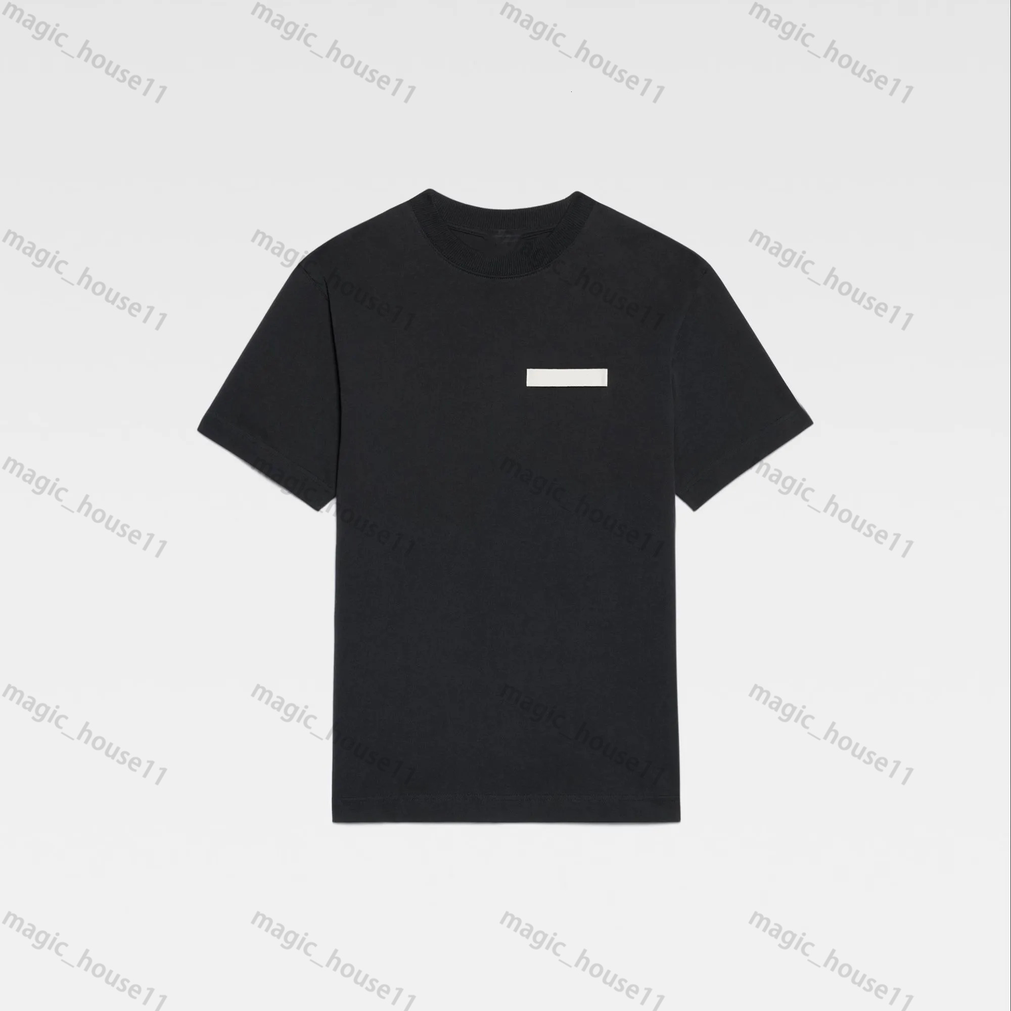 2026 AAA Designer Jaque Marie T Shirt Tee Fashion Jaquemues Tshirt With Letters Casual 100% Pure Cotton Summer Short Sleeve Tops Paris Tee Jacquard