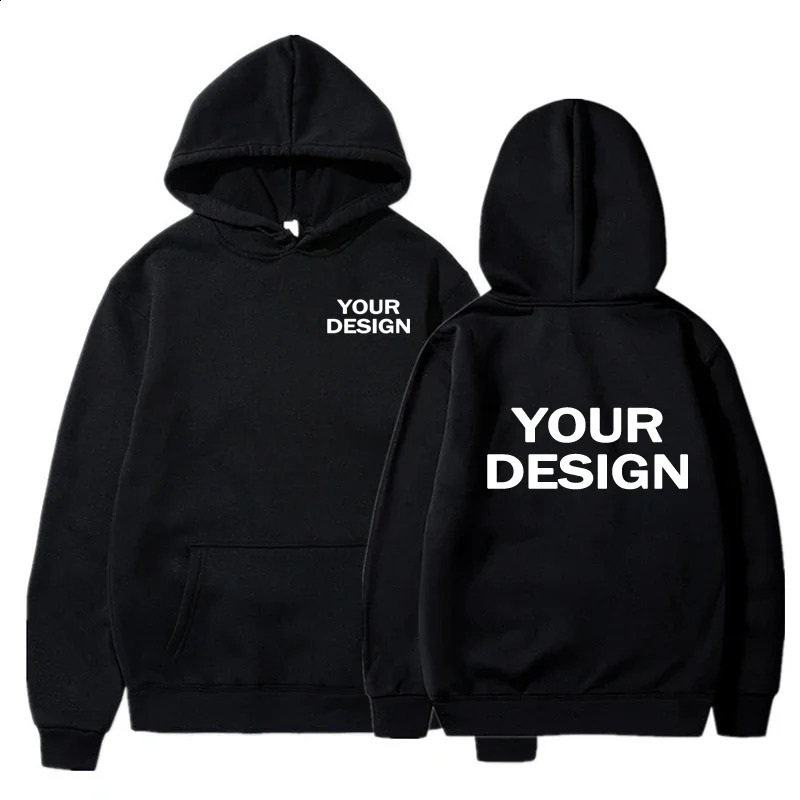 Custom Prints Mens Hoodies Loose Casual Wear Solid Color Long Sleeve Hooded Personality Streetwear Sweatshirts 260630BANJIA