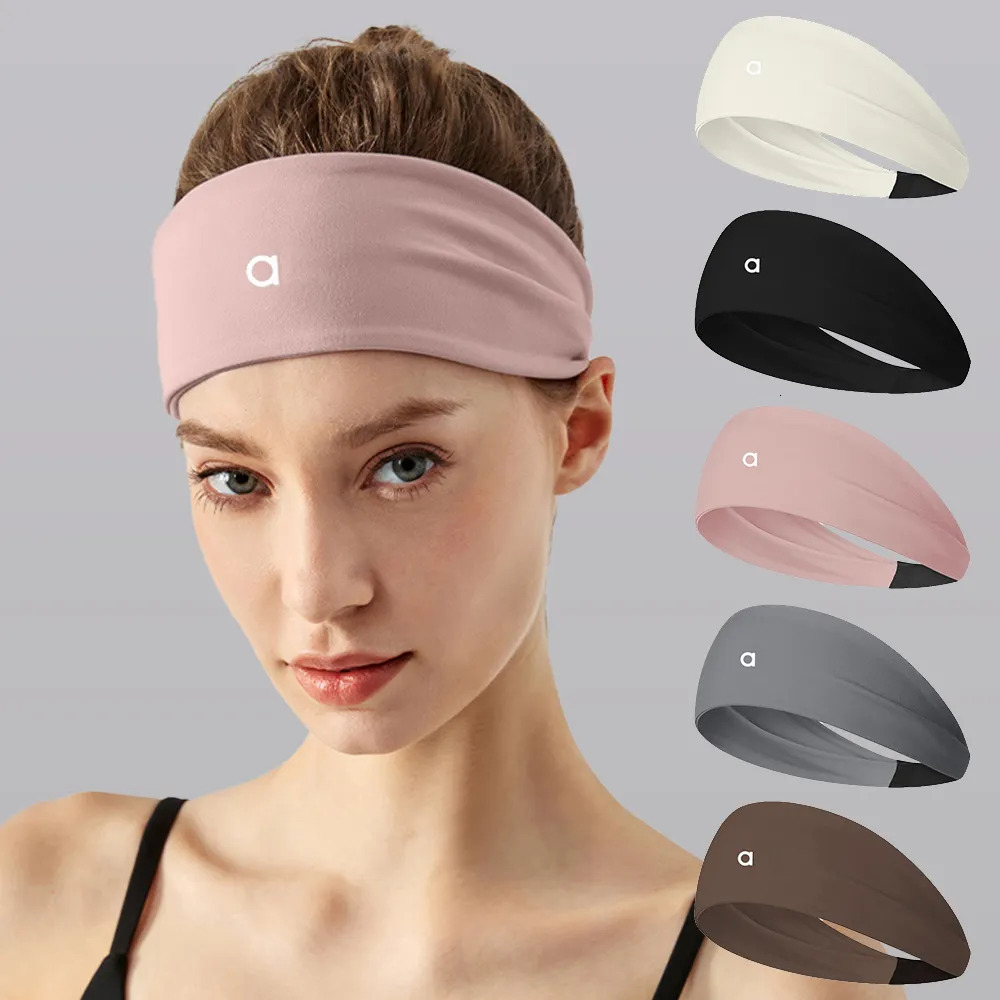 Womens Designer Headband Luxury Yoga Hair Band Solid Color Non Slip Moisture Wicking Workout Sweatband Accessories
