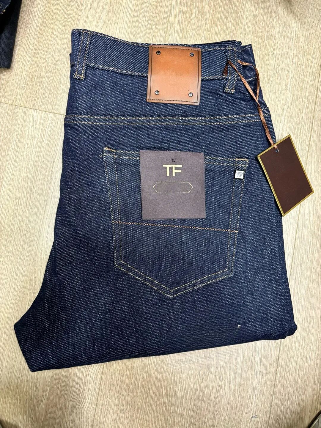 Men's Jeans designer for mens TF thick jeans trousers straight tube slimming cut retro classic style simple daily wear 81QM