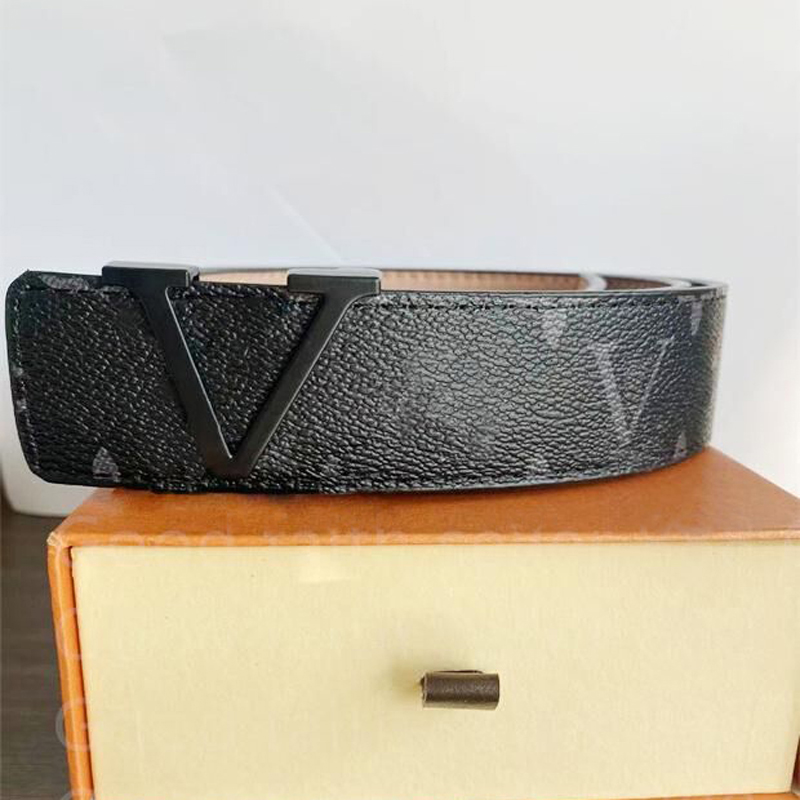 Nouvelle mode de haute qualité en cuir véritable ceinture de créateur hommes et femmes boucle en or ceintures de luxe noires avec boîte
