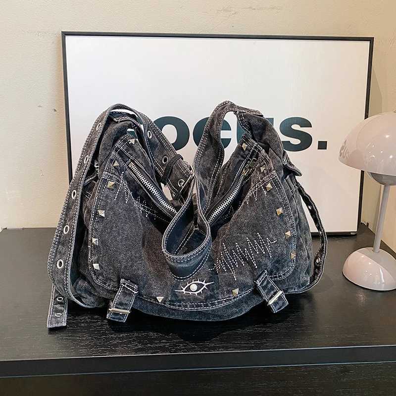 Large Capacity Denim Zipper Solid Color Sweet Crossbody 2026 Hot Sale Commute Simple Casual Versatile Ladies Shoulder Bags X260706