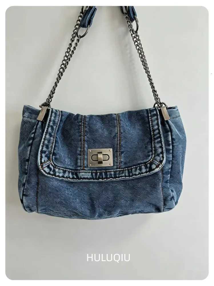 Denim bag 2025 New fashion casual shoulder bags large capacity Tote Bag class commuting crossbody Bags for women bolsa sac X260706