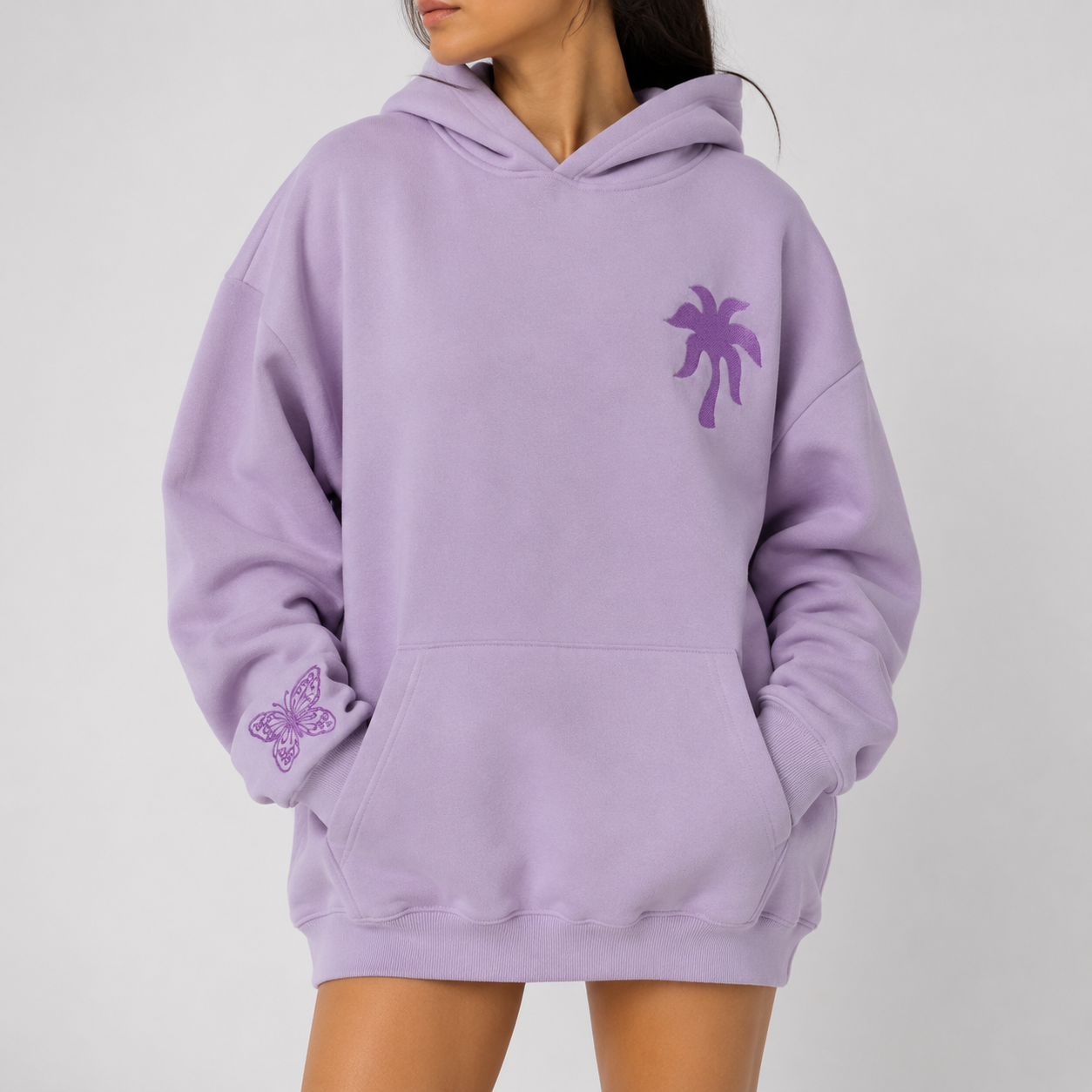 Sweat à capuche surdimensionné avec motif papillon pour femmes, Streetwear Y2K, mignon, esthétique, pull décontracté, coupe ample