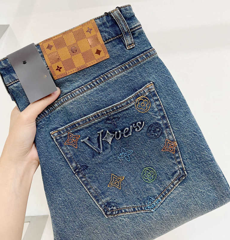 Mens Jeans Designer Mens Jeans Designer denim jeans for mens thick jeans mens trousers straight tube slimming style cut retro classic style simple d