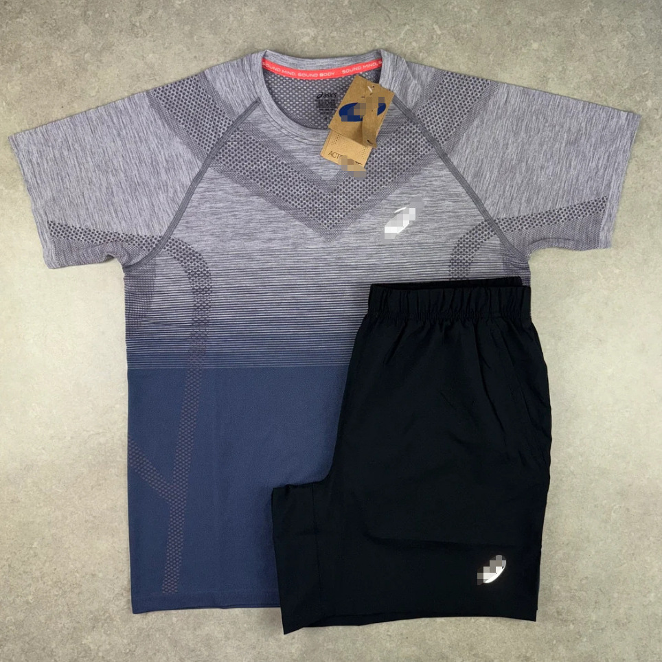 Asic Seamless Mens Tracksuit Higher Version Men Women Summer Quick Dry Sets For Running Tenni Lightweight Breathable Fabric Gym Suit Sport Asic Seam