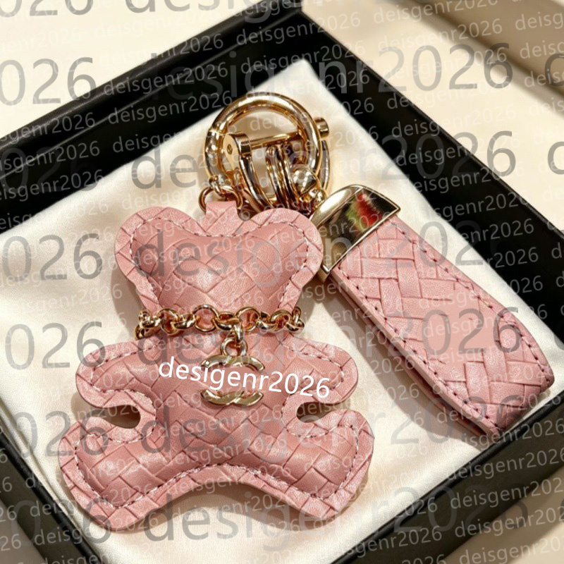 Bag charm keychain bag charms luxury key chain designer handmade leather personalized pendant in the shape heart animal birthday gift suitable for g