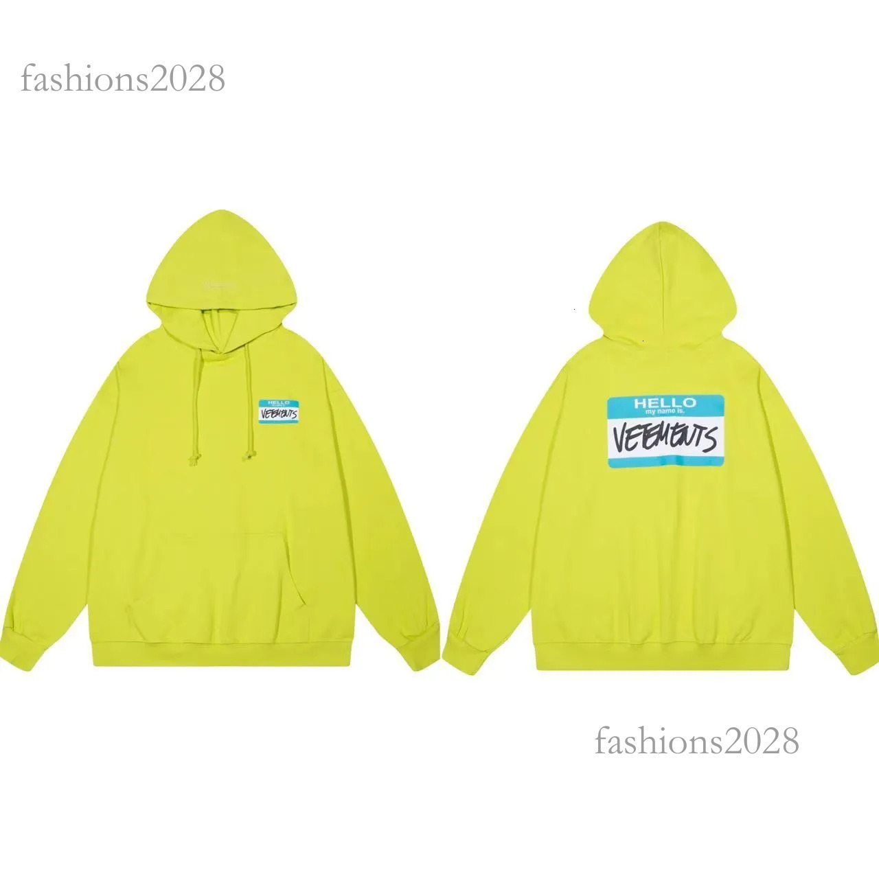 Survetement Hoodie Designer High Quality Workmanship VTM Hoodies Vibrant Multi Color Durable Fade Proof Graphic Casual Comfortable Tops Soft Vetemen
