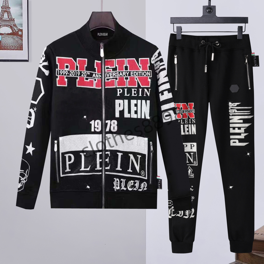 plein bear mens hoodie jacket trousers crystal skull tracksuit men hoodies casual tracksuits jogger jackets pants sets sp Plein Philipps Philippe Ph