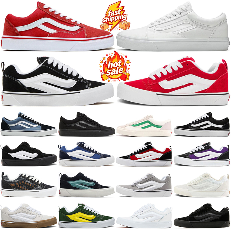 Knu Skool Mens womens Designer Canvas shoes skateboard flat sneakers outdoor sports mens trainers white black red blue pink