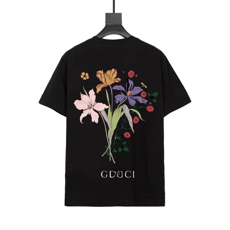 Fresh Flowers Letters Luxury Designer T Shirt Tees tops for Men Mens Womens Unisex cotton 3D Flower Print Black White Fashion clothes T-Shirt with t