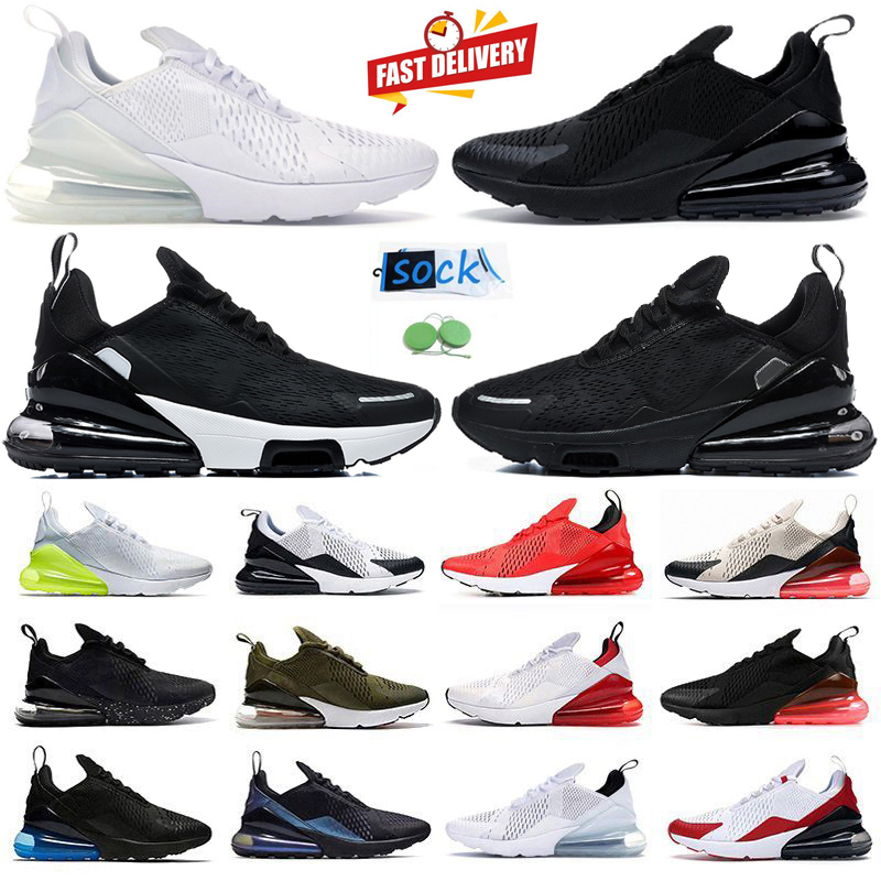 270 Premium Running Shoes Men Women 270s 27c Sneaker Core Triple Black White University Blue Red Anthracite Barely Rose Bone Olive Navy Man Train-image-901171805