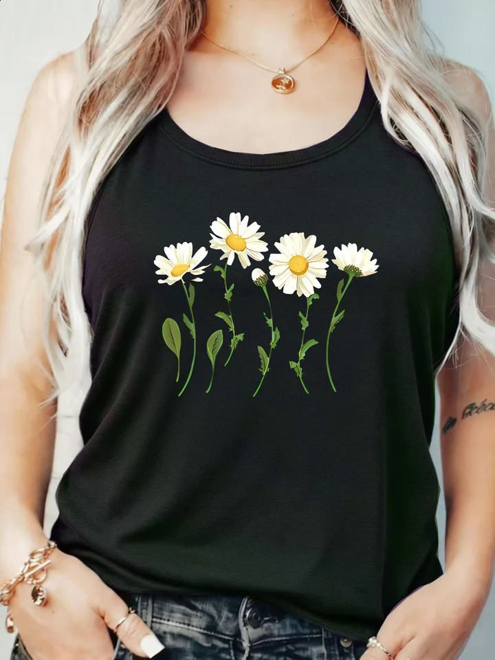 Loose Fit Printed Pocket TShirt for Women with Ribbed Collar round Neck 18XL plus Size Comfortable Casual Vest 260701 0a
