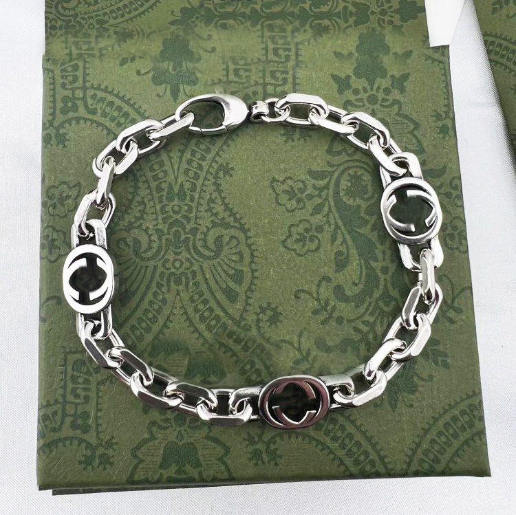 Designer Bracelets Classic Charm Silver Plated Chain Bracelet Retro Bangle For Men Women Party Fashion Jewelry Couple Birthday Gift