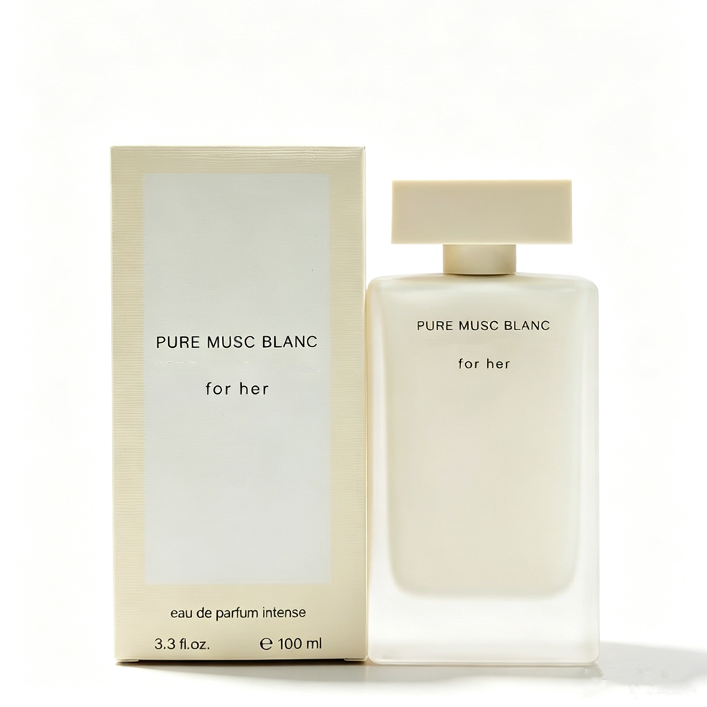 Brand Pure Musc Blanc White Bottle for her 100ml Women flower Fragrance Eau de parfum Floral Lasting Time Top Quality Lady Scent Charming Smell