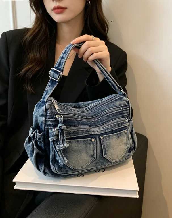 Fashion Casual Crossbody Bag High Quality Denim Shoulder Bags Large Capacity Tote bags Multi Functional Womens Handbags X260706