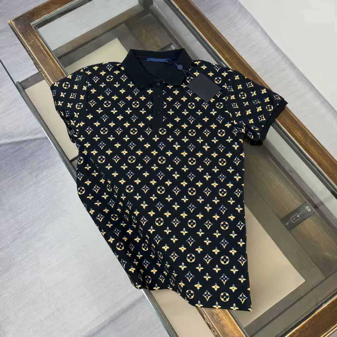 Designer Polo Shirts Men Luxury Plaid Polos Mens Casual T Shirt Fashion High Street Lapel Short Sleeve Polo Shirt Asian Size M-3XL
