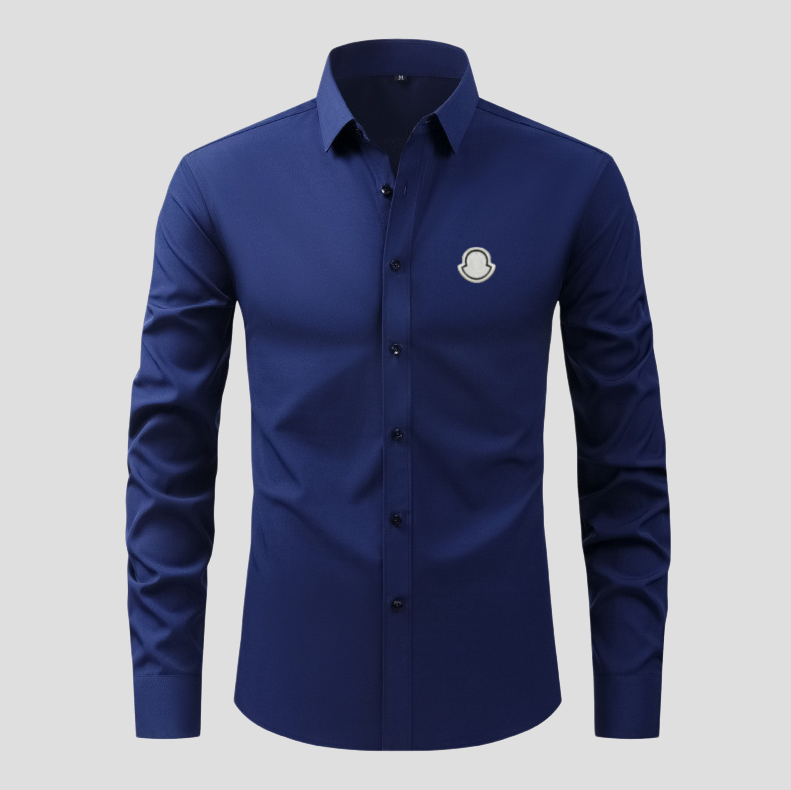 2026 New Summer Luxury Men's Long Sleeve Shirt Embroidered Brand Logo Casual Fabric Solid Color 100% Cotton Men Women Slim Fit for Social Offic