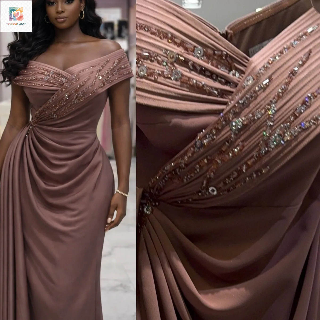 2026 Plus Size Blush Pink Sheath Mother Of Bride Dresses Off Shoulder Beaded Satin Evening Party Mamas Dress Vintage 50S Birthday Wedding Guest Groo