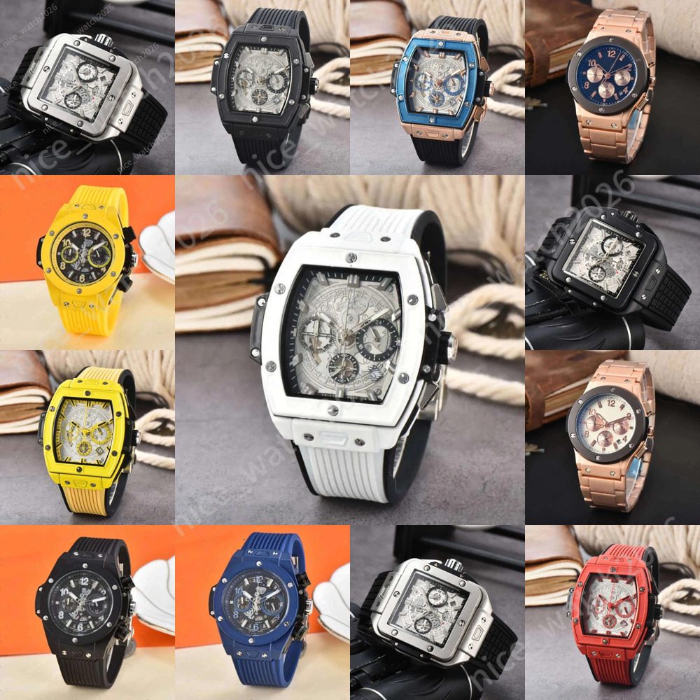2026 NEW AAA hubloity watches Bigbang Designer Watch Luxury Youth Sports Mens Fashionable Unique Women's Skeletonized Dial Rubber Strap Classic