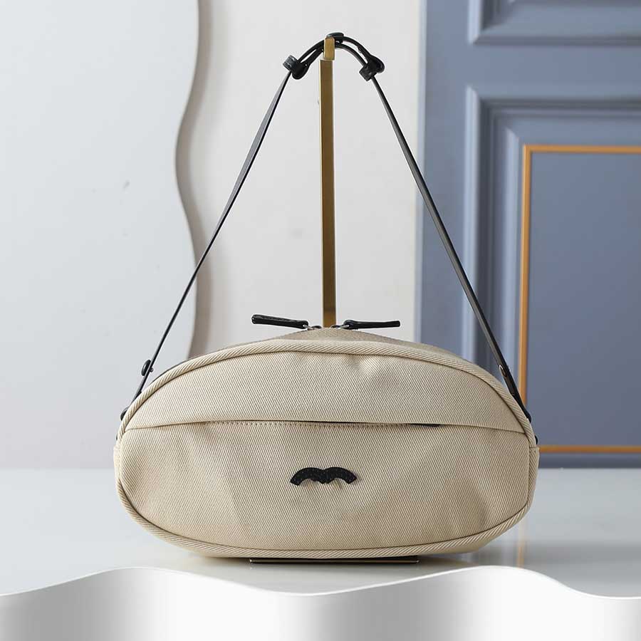 Luxe été plage femmes toile ovale sous les bras sac réglable fine sangle Mini épaule sac à bandoulière décontracté quotidien fronde sac à main