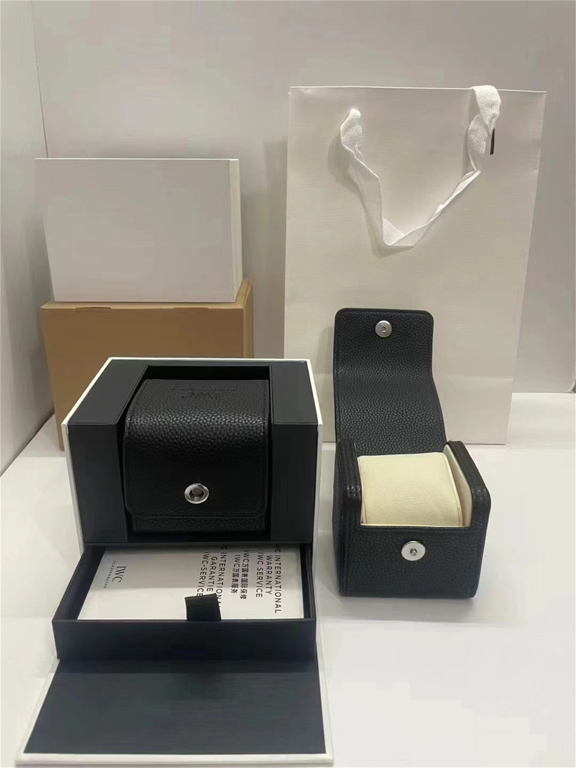IWCity Box Top Quality Boxes watch Original Box Accessories wholesale montre Watches Booklet Card Tags and Papers In English Swiss Watches Boxes Man