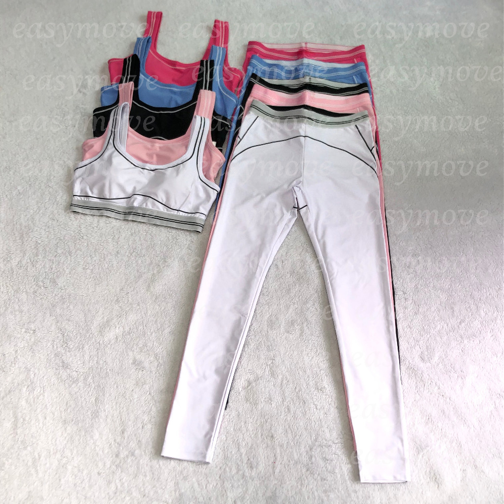 Ensembles de soutien-gorge Soutiens-gorge de sport extensibles et doux pour exercices de gymnastique, Pilates, jogging, vêtements de sport décont