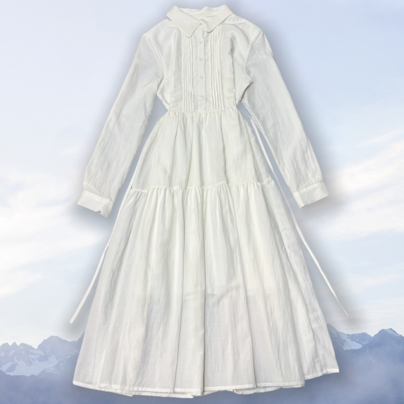 Chic Lace Applique Bell Sleeve A-line Dress -Z-image-1107984766