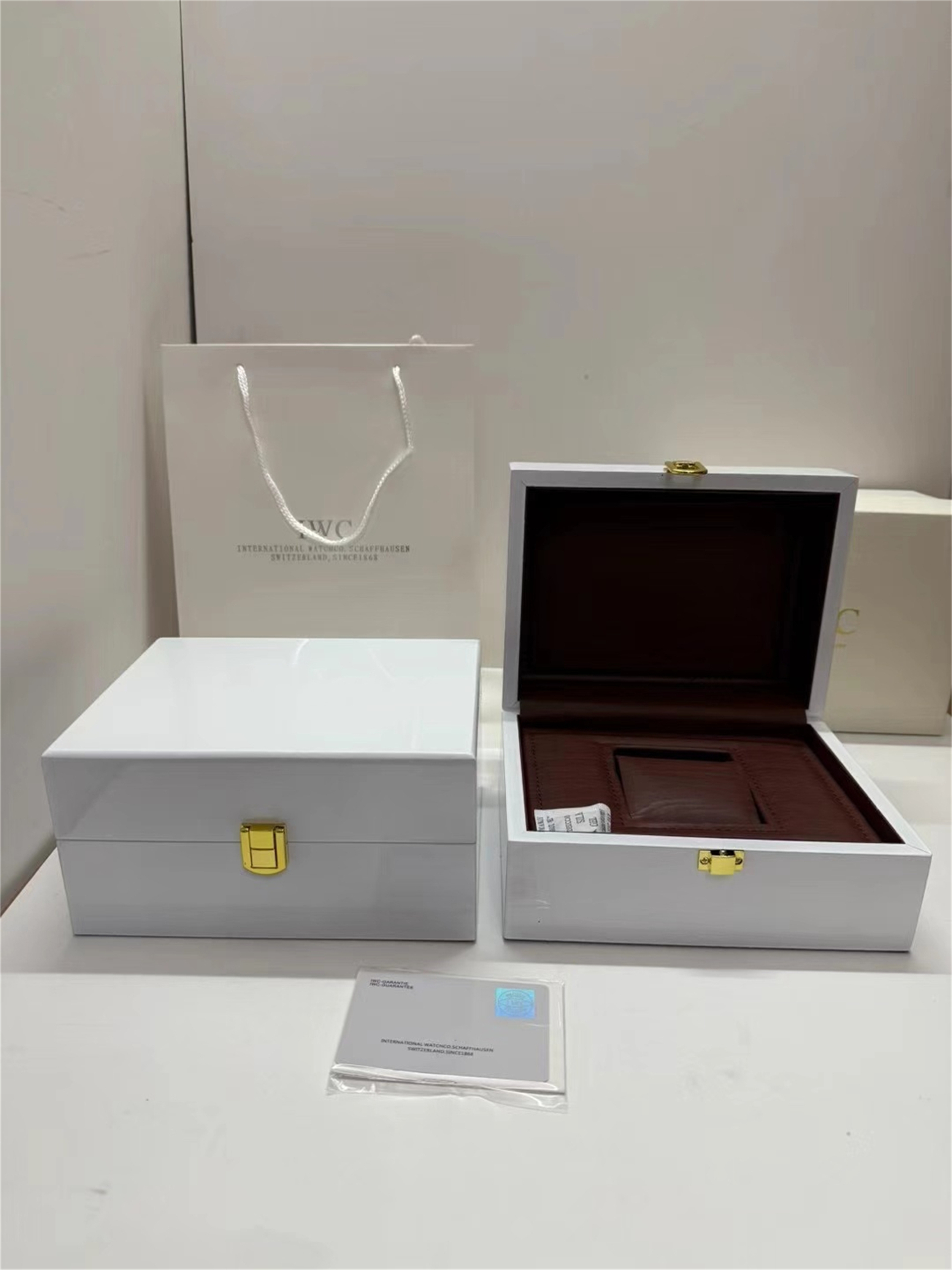 IWCity Box Top Quality Boxes watch Original Box Accessories wholesale montre Watches Booklet Card Tags and Papers In English Swiss Watches Boxes Man