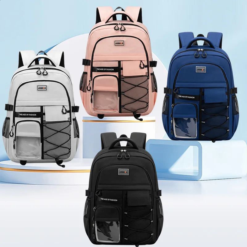 Children School Bags for Teenage Boys Girls Lightweight Junior High School Backpacks Kids Students Schoolbag Large Grade 3-9 sac 260707BJ
