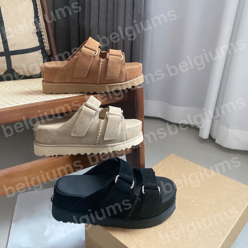 Designer Women Slides Golden Hi Slippers Star Platform Classic Chestnut Australian Sandals Sand Black Seal Shaded Clover Womens Ladies Slide