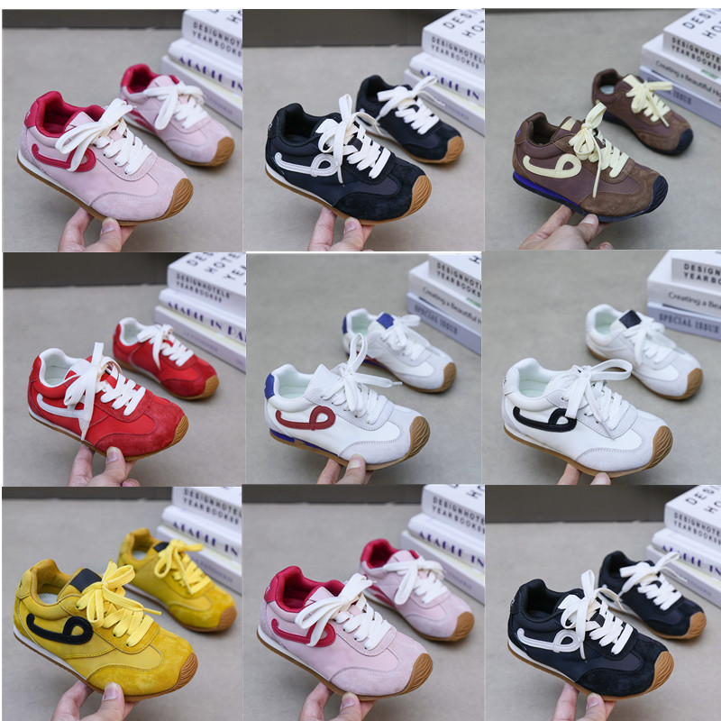 Ballet Runner 2.0 Chaussures de course pour enfants en nylon et daim Baskets pour tout-petits Baskets pour nourrissons d'école primaire Chaussure