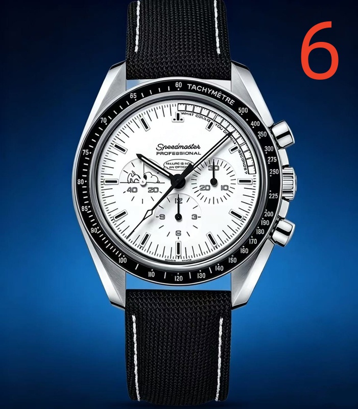 Hot selling Om Wristwatch for 2026 New Mens Watches Six needles All dials work Quartz Watch Top Luxury Brand Chronograph Clock Steel And Leather Bel