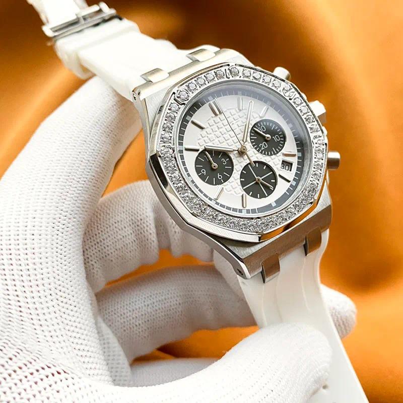 Bande de Caoutchouc Mouvement Automatique Dames Montre-Bracelet 37mm Montre De Luxe Mode Casual Quotidien Designer Montre Affaires Boîtier En Aci