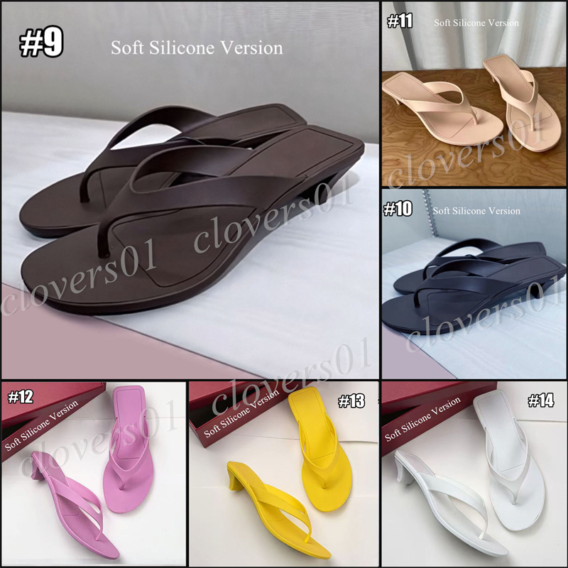 (Premium Leather/Canvas/Silicone) Fashion Women's Heels Flip-flops Summer Sandals Slippers-image-958322510