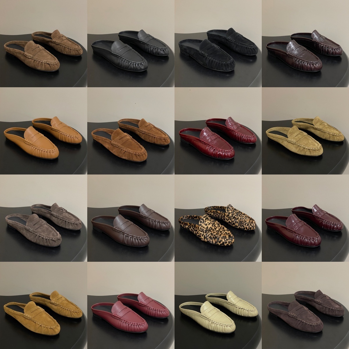 EU43 Femme Grande Taille Designer Mocassins Chaussures Habillées De Haute Qualité Classique Plissé Couleur Unie Fête De Mariage En Daim Souple Cu