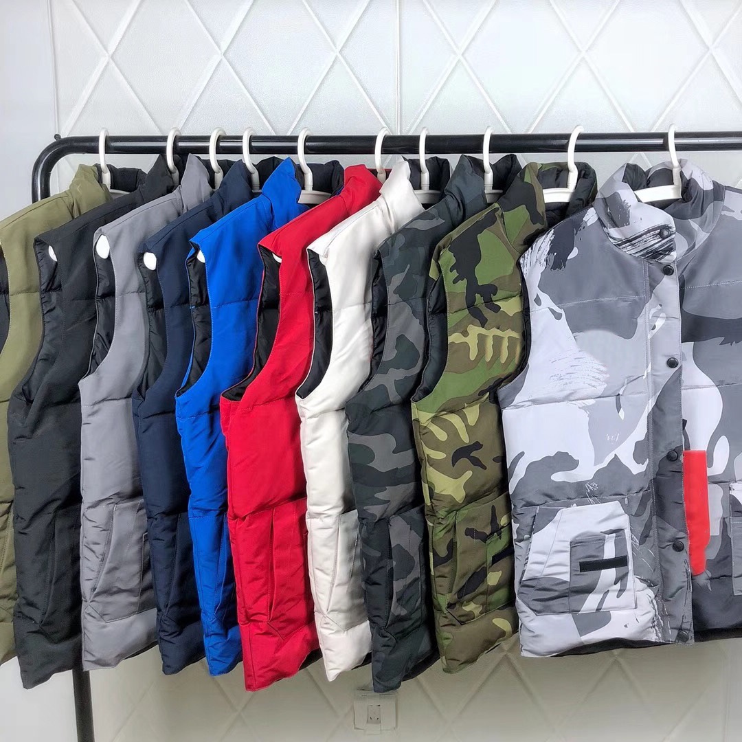 Designer Men Women Couple Down Vest Feather Filled Warm Windproof Gilet Outerwear White Blue Red Lightweight For Skiing Hiking Daily Outdoor Travel