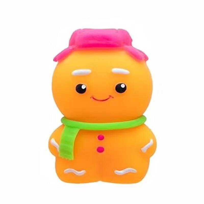 Ginger Glowman NeeDoh Glow in The Dark Stressbal - Knapperig knijpfidgetspeeltje, verlichting van zintuiglijke angst voor kinderen, kerstcadeau 26L0