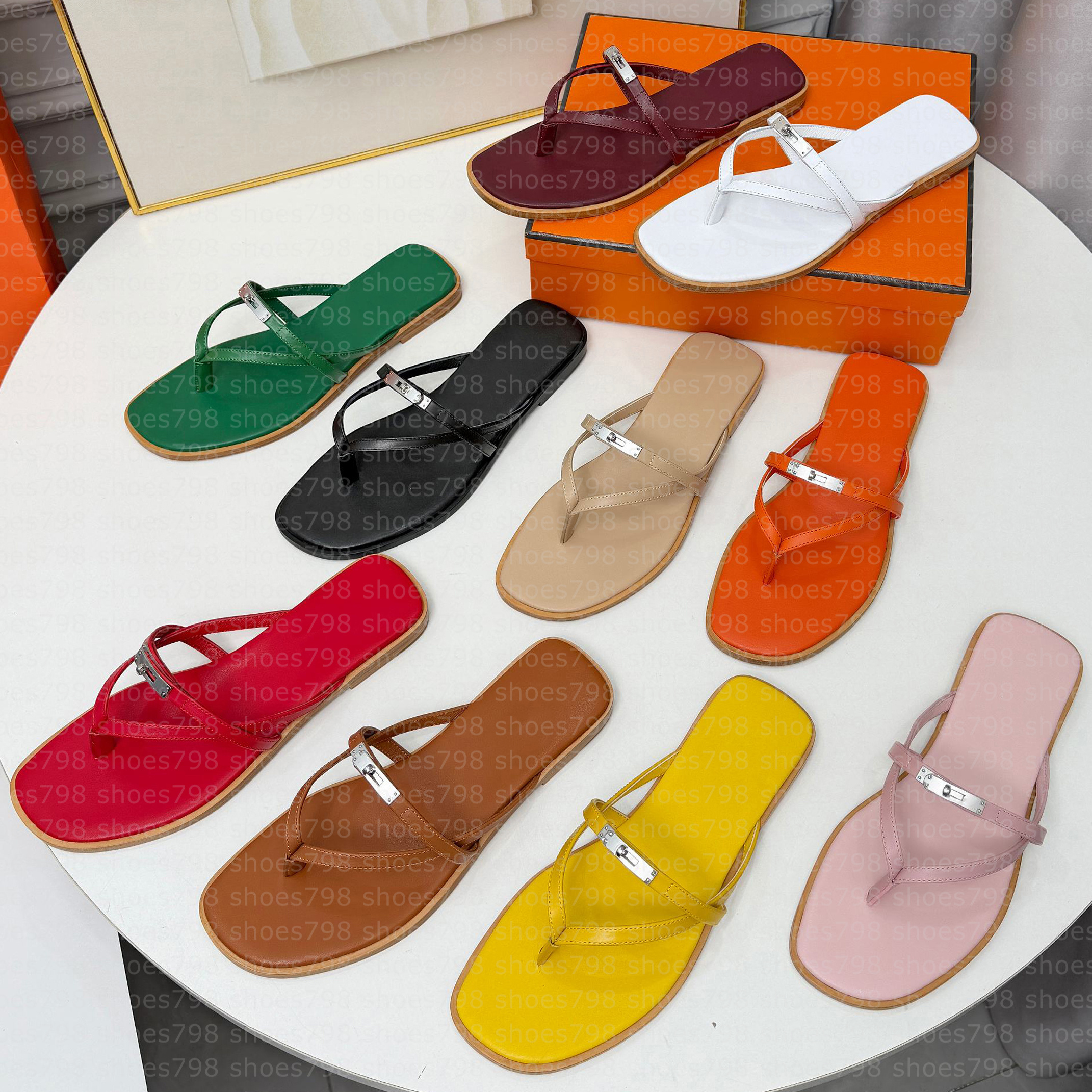 Designer Miss Sandals Women Flip Flops Hsandal Summer Casual Beach Sandal Leather Luxury Flat Slippers Fall Slides Size 35-41