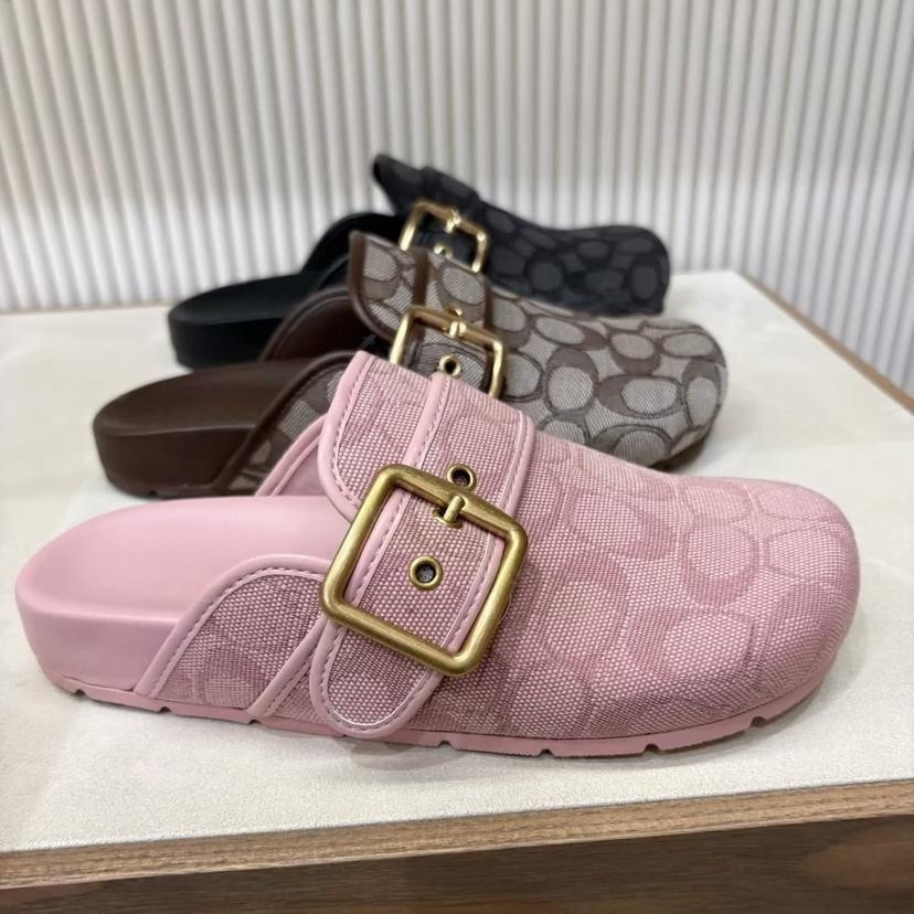 Designer Archival Buckle Clogs Ashton Clog Loafers Women Slippers High Quality Fur Suede Fall Summer Beach Flats Sandals Genuine Leather Slide Casua