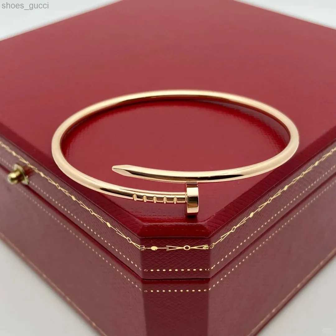 designer Nail bracelet High quality luxury bracelet Fashion bracelets Screw nail gold bracelet bangle women fine jewelry woman 6mm