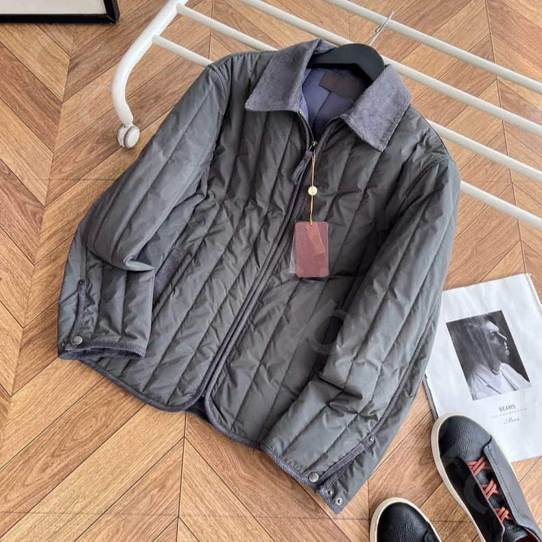 LP Luxury Designer Mens Jackets Striped Cotton Lapel Jacket Coat in Autumn and Winter L1289