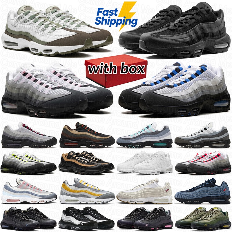 running shoes with box 95 95s mens trainers designer sneakers Crystal Blue Pink Foam womens runner